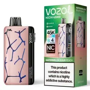 Vaper Vozol Neon 45000 caladas Watermelon Sour Peach sabor - Vozol Store España